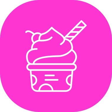 dondurma simgesi, vektör illüstrasyonu