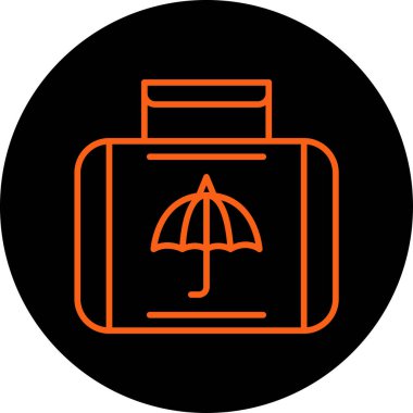 Şemsiye simgesi vektörü. düz illüstrasyon izole vektör simgesi.