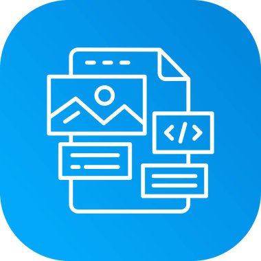 Web tasarım vektör renk çizgisi simgesi