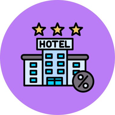 Otel simgesi basit stil, vektör