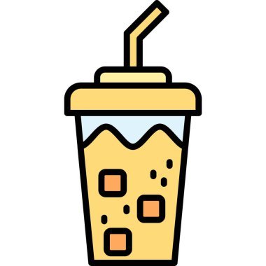 içecek kahve ikonu doldurulmuş - taslak biçiminde