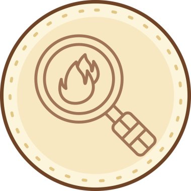 Yangın. Web simgesi basit illüstrasyon