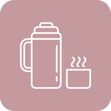 sıcak kahve simge vektör çizim