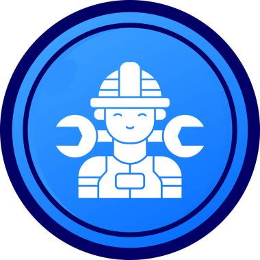 İtfaiyeci. Web simgesi basit illüstrasyon