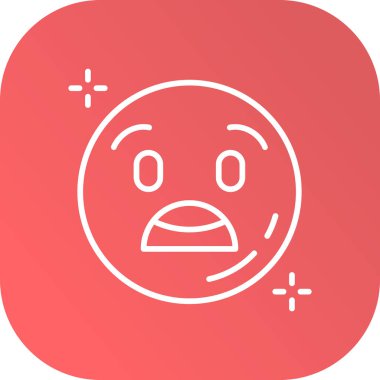 Beyaz arkaplanda izole edilmiş üzgün yüz simgesi olan renk çizgisi yüzü. Üzgün surat. Değişken rastgele dinamik şekiller. vektör.