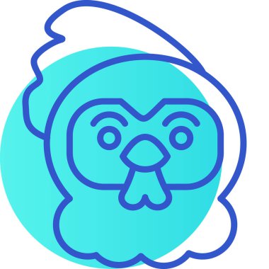 Hayvan köpek simgesi, vektör illüstrasyonu