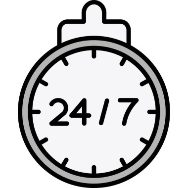 saat simgesi, vektör illüstrasyonu basit tasarım