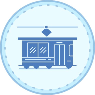 tren. Web simgesi basit illüstrasyon