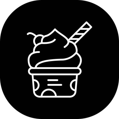 dondurma simgesi, vektör illüstrasyonu