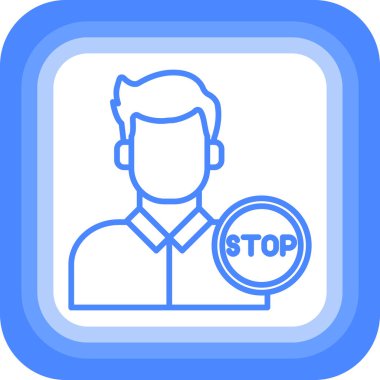 Kes şunu! Web simgesi vektör illüstrasyonu