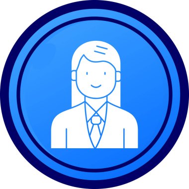 İş adamı. Web simgesi basit illüstrasyon