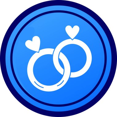 Alyans yuvarlak vektör simgesi