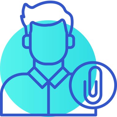 Büyüteci olan bir adamın vektör çizimi