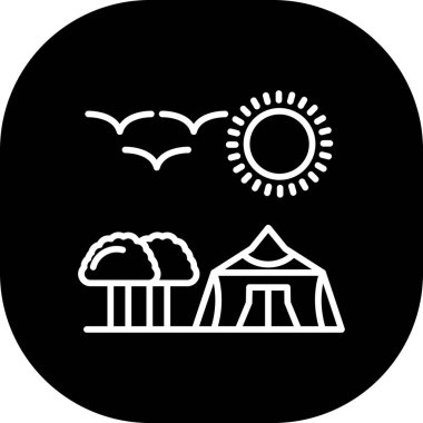 Parkın tasarımı için parkın vektör simgesi.