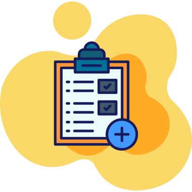 tamamlanmış liste simgesine sahip belge - taslak biçimi