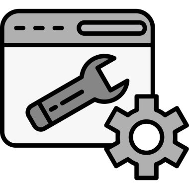 bakım servisi bakım simgesi - taslak biçimi