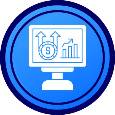 Bir bilgisayar simgesinin vektör illüstrasyonu