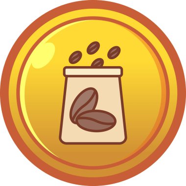 fasulye tohumu ikonu vektör illüstrasyonu