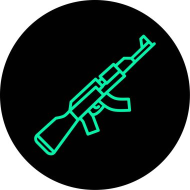 Modern b 'nin vektör illüstrasyonu silah ikonundan yoksun