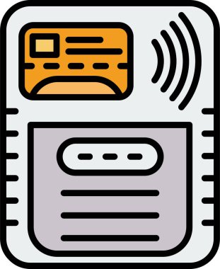 radyo kontrol simgesi renk dış hat vektörü
