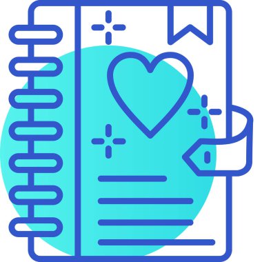 Aşk günü kalp ikonu - ana hatlarıyla