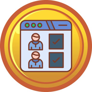 iş yönetimi simgesi vektör illüstrasyonu