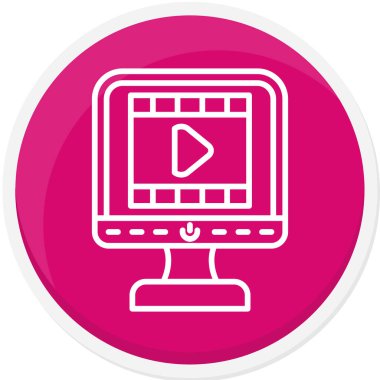 Monitör. Web simgesi basit illüstrasyon