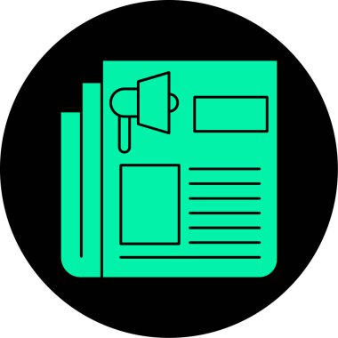 Moda tarzında izole edilmiş gazete simgesi