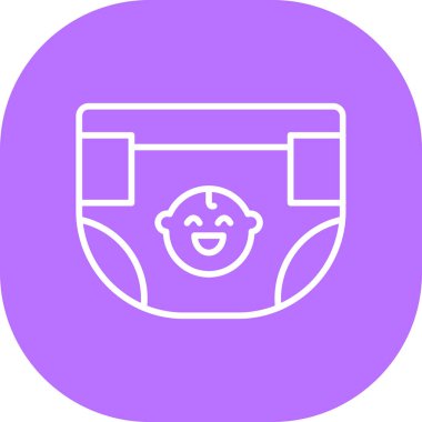 bebek bezi ikonu, basit vektör illüstrasyonu