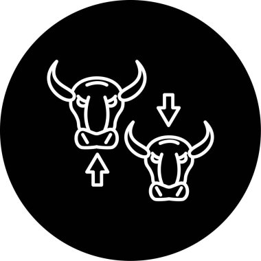 Boğa vektör düz simgesi