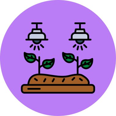 Bir bitki simgesinin vektör illüstrasyonu