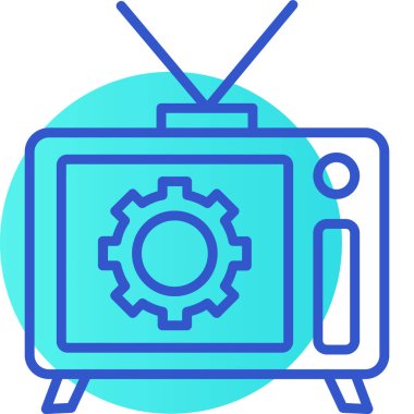 Televizyon. Web simgesi basit illüstrasyon