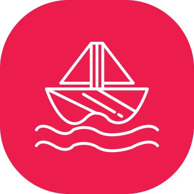 Tekne simgesinin vektör illüstrasyonu