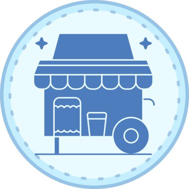 Kafe simgesinin vektör illüstrasyonu