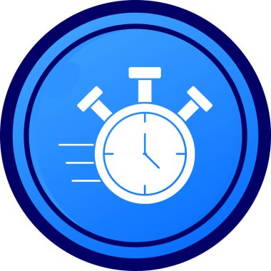 Kronometre vektör simgesi. düz biçim illüstrasyonu