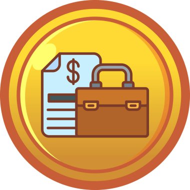 Dolar işaretli iş çantası..