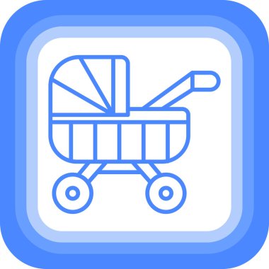 bebek arabası ikonu vektör illüstrasyonu