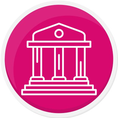 Banka. Web simgesi basit illüstrasyon