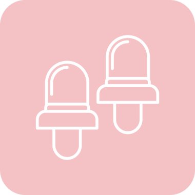 Kulak tıkacı simgesi, vektör illüstrasyonu basit tasarım