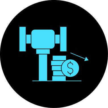 Para simgesinin vektör illüstrasyonu