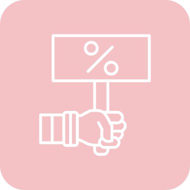 Taslak biçiminde indirimli fiyat etiketi simgesi