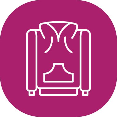 Otur. Web simgesi basit illüstrasyon