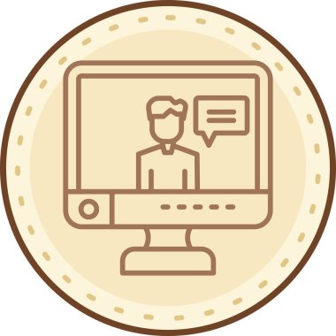 Dizüstü bilgisayarı olan iş adamı, basit vektör çizimi tasarımı