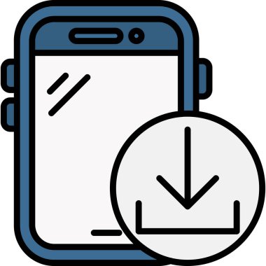 akıllı telefon saat simgesi, vektör illüstrasyonu