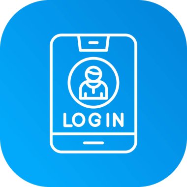 Düz moda giriş simgesi izole edildi.