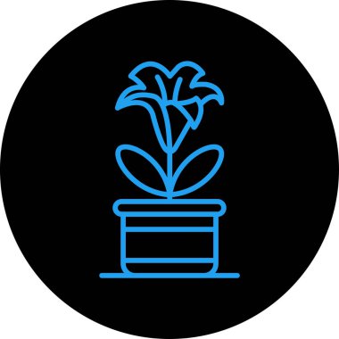 Bitki simgesinin vektör illüstrasyonu