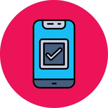 Cep telefonu. Web simgesi basit illüstrasyon