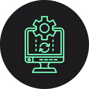 Web ve mobil uygulama tasarımınız için beyaz arkaplanda izole edilmiş simge vektörünü ayarlamak, logo kavramını ayarlamak