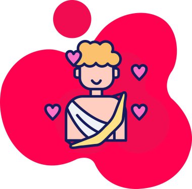 Vektör çizimi. Tatlı bir çizgi film karakteri.