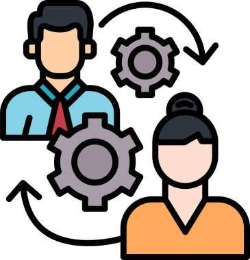 Müşteri hizmeti simgesi, vektör illüstrasyonu